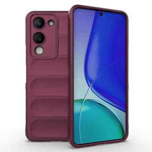 For vivo Y19 5G Global / Y29s 5G Global Magic Shield TPU + Flannel Phone Case(Wine Red)