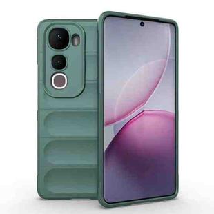 For vivo Y400 Pro 5G India Magic Shield TPU + Flannel Phone Case(Dark Green)