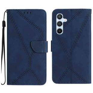 For Samsung Galaxy A14 5G / A14 4G Stitching Embossed Leather Phone Case(Blue)