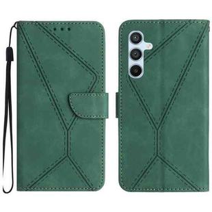 For Samsung Galaxy A34 5G Stitching Embossed Leather Phone Case(Green)