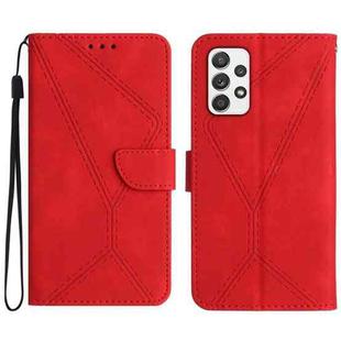 For Samsung Galaxy A53 5G Stitching Embossed Leather Phone Case(Red)