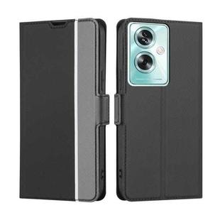 For OPPO A79 5G Twill Texture Side Button Leather Phone Case(Black)