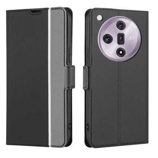 For OPPO Find X7 5G Twill Texture Side Button Leather Phone Case(Black)