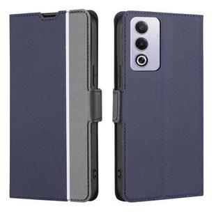 For OPPO A3 Pro 5G India Twill Texture Side Button Leather Phone Case(Blue)