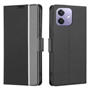 For OPPO A3 5G India Twill Texture Side Button Leather Phone Case(Black)