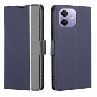 For OPPO A3 5G India Twill Texture Side Button Leather Phone Case(Blue)