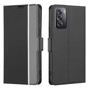 For OPPO Reno12 Pro 5G Global Twill Texture Side Button Leather Phone Case(Black)
