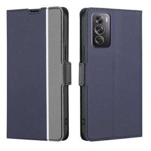 For OPPO Reno12 Pro 5G Global Twill Texture Side Button Leather Phone Case(Blue)