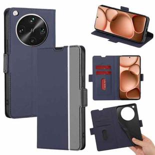 For OPPO Find X8 Ultra 5G Twill Texture Side Button Leather Phone Case(Blue)