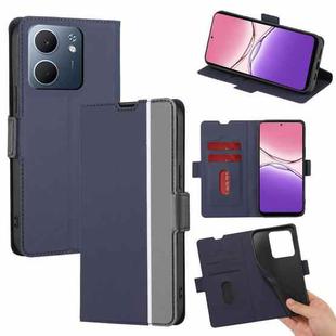For OPPO A5x 5G Global Twill Texture Side Button Leather Phone Case(Blue)