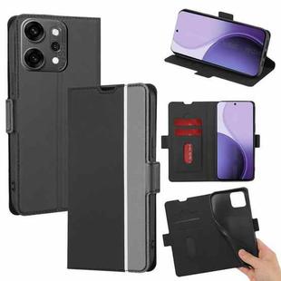For OPPO Reno14 Pro 5G Twill Texture Side Button Leather Phone Case(Black)