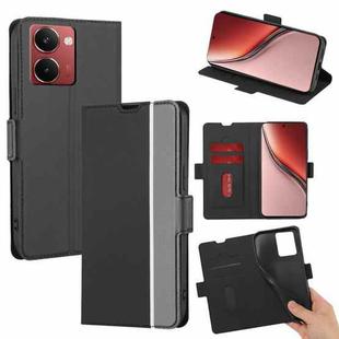 For Realme P3 Ultra 5G Twill Texture Side Button Leather Phone Case(Black)
