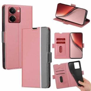For Realme P3 Ultra 5G Twill Texture Side Button Leather Phone Case(Pink)