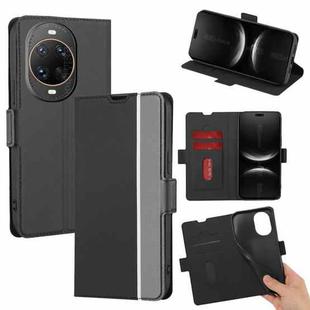 For Huawei nova 14 Ultra 5G Twill Texture Side Button Leather Phone Case(Black)