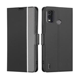 For Nokia G11 Plus Twill Texture Side Button Leather Phone Case(Black)