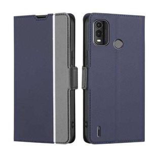 For Nokia G11 Plus Twill Texture Side Button Leather Phone Case(Blue)
