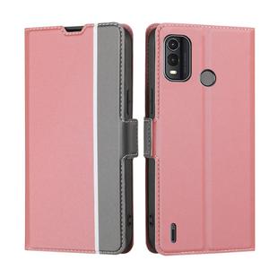 For Nokia G11 Plus Twill Texture Side Button Leather Phone Case(Pink)