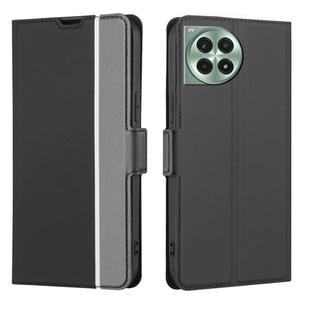 For OnePlus Ace 3 Pro 5G Twill Texture Side Button Leather Phone Case(Black)