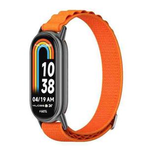 For Xiaomi Mi Band 8 / 9 / 9 NFC Mijobs Nylon Breathable Watch Band(Orange Black)