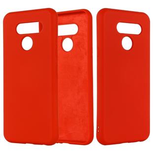 For LG K50 Solid Color Liquid Silicone Shockproof Full Coverage Protective Case(Red)