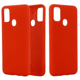 For Huawei Honor 9A Solid Color Liquid Silicone Shockproof Full Coverage Protective Case(Red)