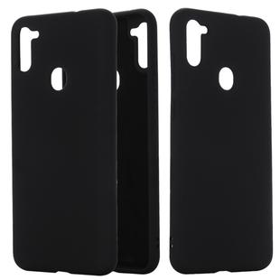 For Samsung Galaxy M11/A11 EU Solid Color Liquid Silicone Shockproof Full Coverage Protective Case(Black)