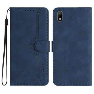 For Huawei Y5 2019 Heart Pattern Skin Feel Leather Phone Case(Royal Blue)
