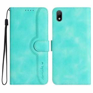 For Huawei Y5 2019 Heart Pattern Skin Feel Leather Phone Case(Light Blue)