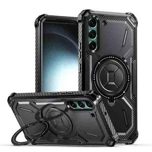 For Samsung Galaxy S22+ 5G Armor Series Holder Phone Case(Black)