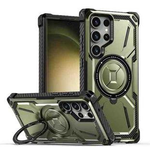 For Samsung Galaxy S24 Ultra 5G Armor Series Holder Phone Case(Army Green)