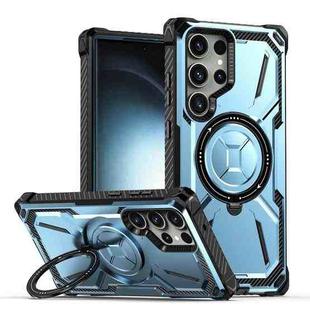 For Samsung Galaxy S24 Ultra 5G Armor Series Holder Phone Case(Blue)