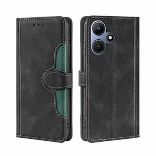 For Infinix Hot 30i 4G Skin Feel Magnetic Buckle Leather Phone Case(Black)