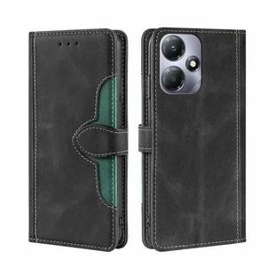 For Infinix Hot 30 Play 4G Skin Feel Magnetic Buckle Leather Phone Case(Black)