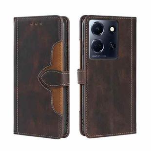 For Infinix Note 30 5G Skin Feel Magnetic Buckle Leather Phone Case(Brown)