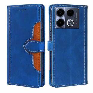 For Infinix Note 40 4G Skin Feel Magnetic Buckle Leather Phone Case(Blue)