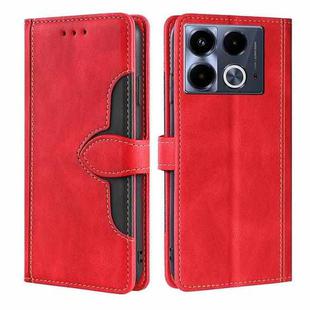 For Infinix Note 40 4G Skin Feel Magnetic Buckle Leather Phone Case(Red)