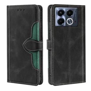 For Infinix Note 40 5G Skin Feel Magnetic Buckle Leather Phone Case(Black)