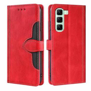 For Infinix Hot 50 4G Skin Feel Magnetic Buckle Leather Phone Case(Red)