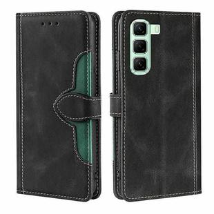 For Infinix Hot 50 5G Skin Feel Magnetic Buckle Leather Phone Case(Black)