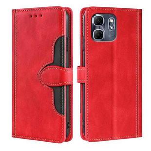 For Infinix Hot 50i 4G Skin Feel Magnetic Buckle Leather Phone Case(Red)