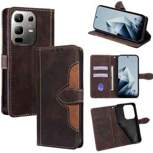 For Infinix Note 50x 5G Skin Feel Magnetic Buckle Leather Phone Case(Brown)