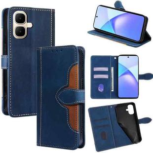 For Infinix Smart 10 4G Skin Feel Magnetic Buckle Leather Phone Case(Blue)