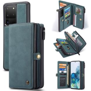 For Samsung Galaxy S20 Ultra CaseMe 018 Detachable Multi-functional Horizontal Flip Leather Case, with Card Slot & Holder & Zipper Wallet & Photo Frame(Blue)