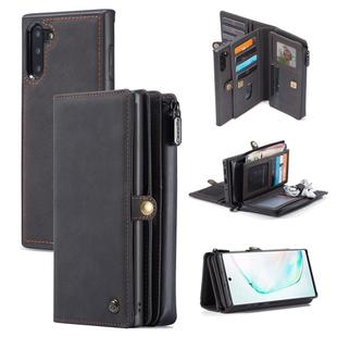 For Samsung Galaxy Note10 CaseMe 018 Detachable Multi-functional Horizontal Flip Leather Case, with Card Slot & Holder & Zipper Wallet & Photo Frame(Black)