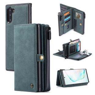 For Samsung Galaxy Note10 CaseMe 018 Detachable Multi-functional Horizontal Flip Leather Case, with Card Slot & Holder & Zipper Wallet & Photo Frame(Blue)