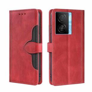 For vivo iQOO Z7x Skin Feel Magnetic Buckle Leather Phone Case(Red)