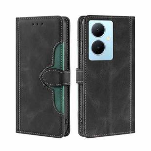 For vivo Y78 Plus 5G Skin Feel Magnetic Buckle Leather Phone Case(Black)