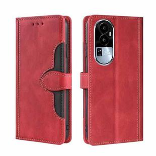 For OPPO Reno10 5G Skin Feel Magnetic Buckle Leather Phone Case(Red)