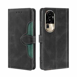 For OPPO Reno10 Pro 5G Skin Feel Magnetic Buckle Leather Phone Case(Black)