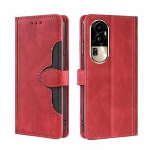 For OPPO Reno10 Pro 5G Skin Feel Magnetic Buckle Leather Phone Case(Red)